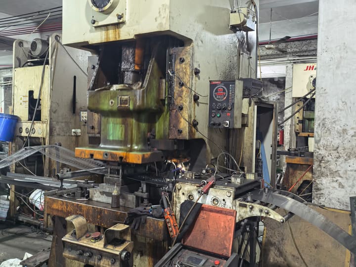 Mechanical press forming flatware blanks