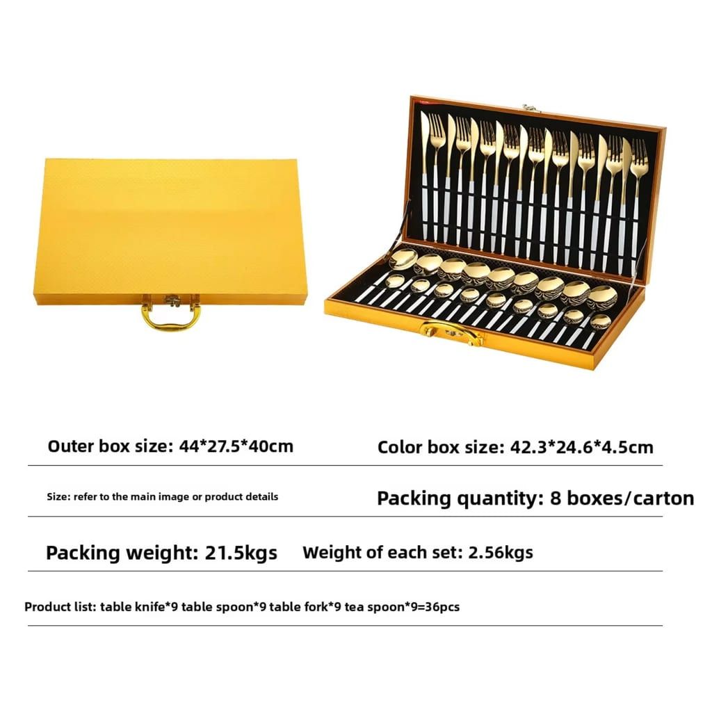 36 piece set with carton specification