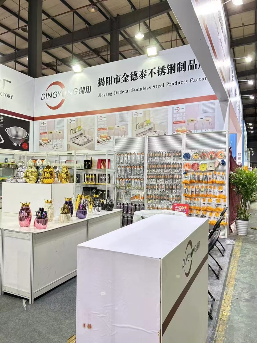 Product showcase at stainless steel industry exhibition