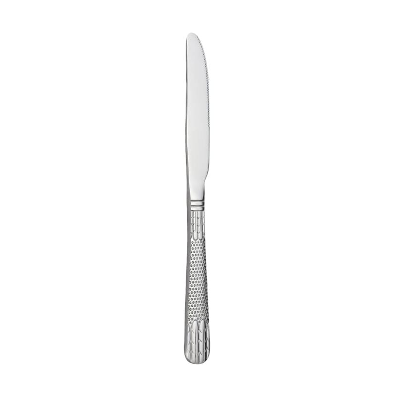 Wheat ear pattern dinner knife, mirror finish
