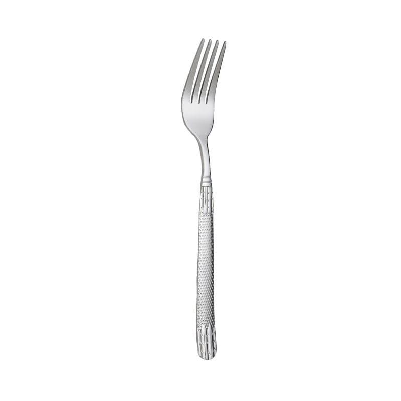 Wheat ear pattern dinner fork, mirror finish